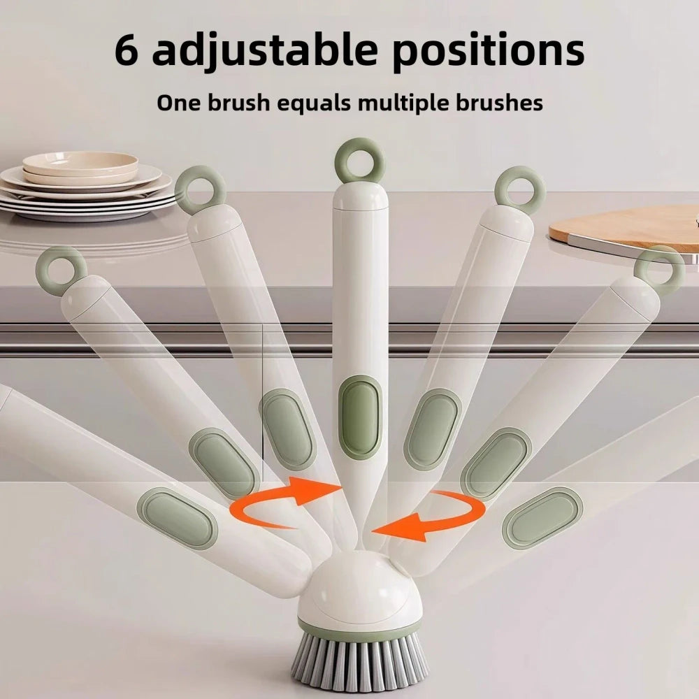 ROTATING LIQUID DISPENSING DISH BRUSH