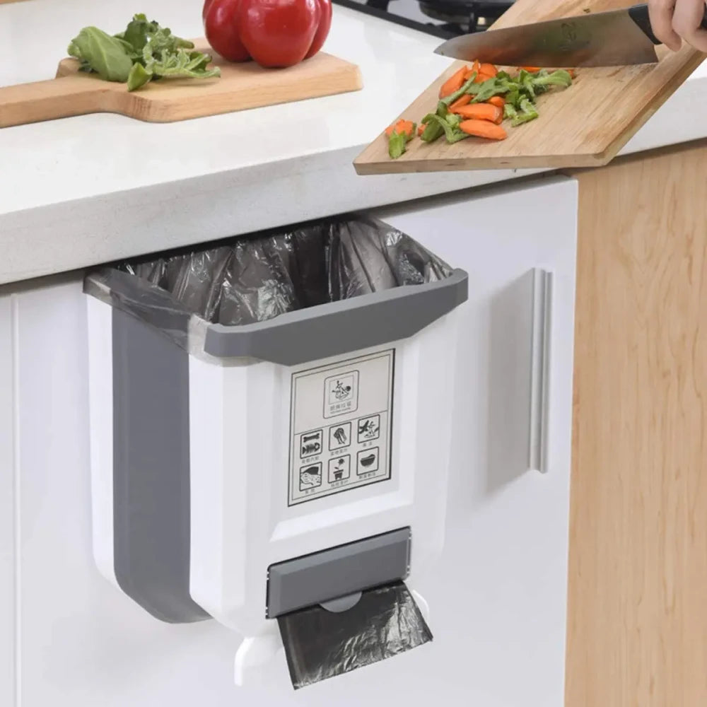 Foldable Hanging Kitchen Trash Bin